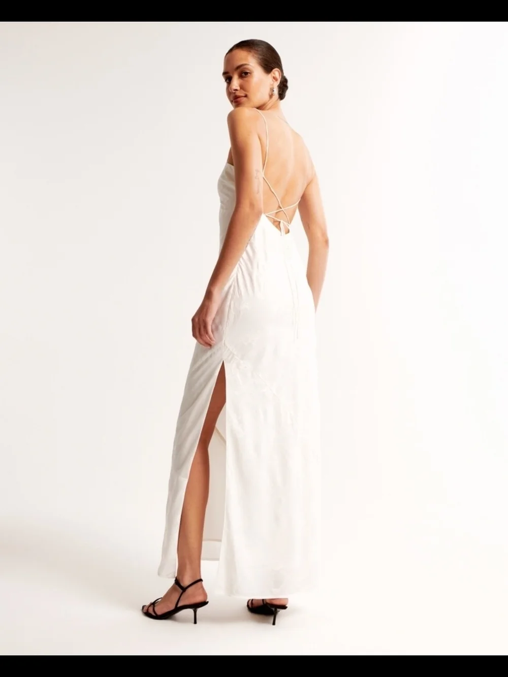 NWT Abercrombie White Jacuard Dress
